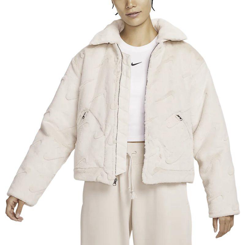 Nike Спортивная одежда Essential Outdoor Повседневная Спортивная Куртка Поло Женские Куртки Светло-красно-Деревянно-коричневый Черный FV8020104