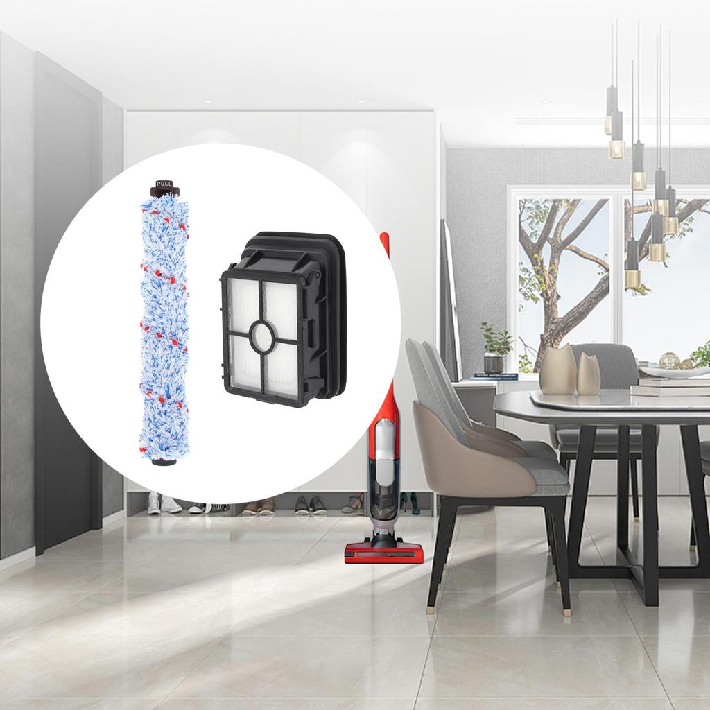 4pcs Reusable Multi Surface Brush Roller and Vacuum Filter Fit for Bissell CrossWave 1785 / 1866 with Cleaning Brush