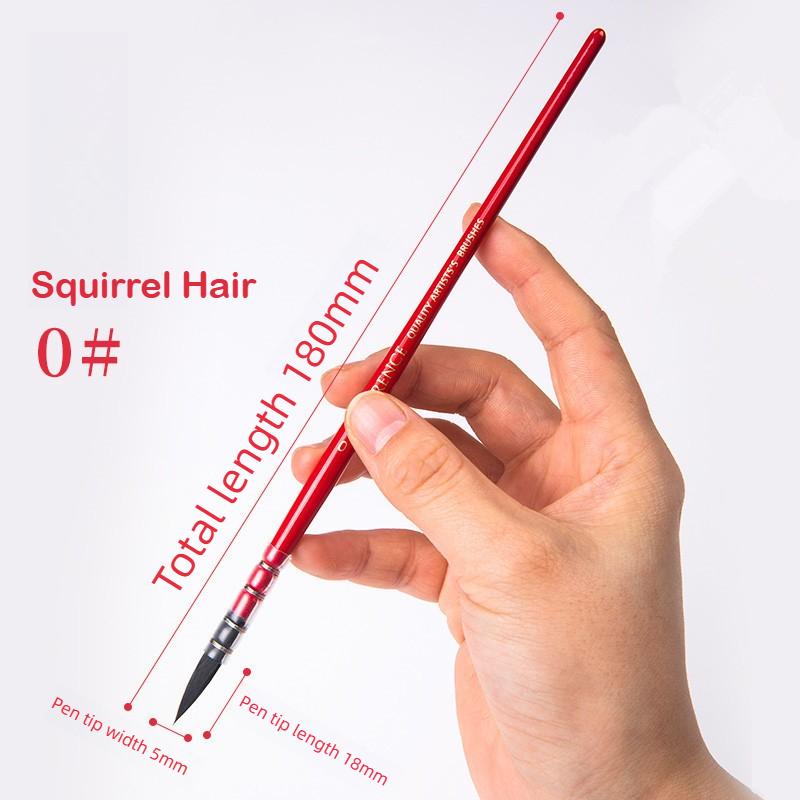 Squirrel Hair Round Head Pointed Mop Brush Watercolor Paint Brushes Gouache Brush Pen Art Hook Line Pen For School Art Supplies