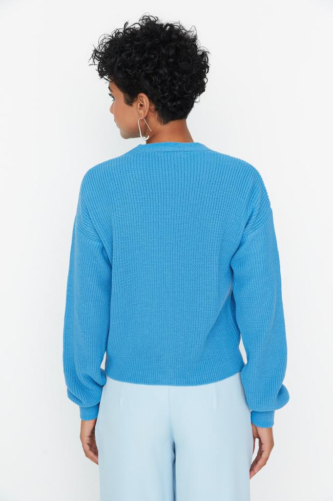 Кардиган - Синий - Классический крой