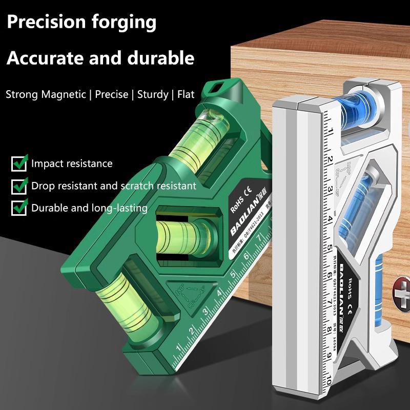 Мини-уровень, высокоточный горизонтальный вертикальный измеритель, метрическая линейка, транспортир, домашний портативный магнитный карманный уровень