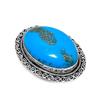 Кольцо ручной работы из серебра 925 пробы с бирюзой, размер 7 T1g49