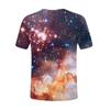 Женская модная повседневная футболка с коротким рукавом и круглым вырезом с принтом Galaxy