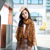 Leopard Print Large Silk Scarf Women'S Thin Foreign Trade Express U Leopard Scarf Wind Printing Silk Scarf Enlarged