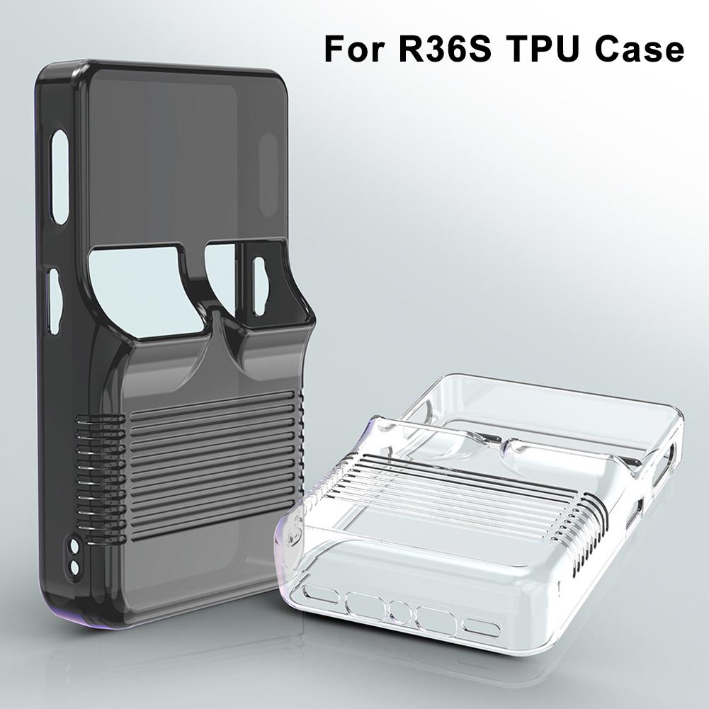 Transparent TPU Case for R36S Handheld Game Console, Waterproof Anti-Scratch Anti-Fall Cover, Solves Console Scratches/Drops