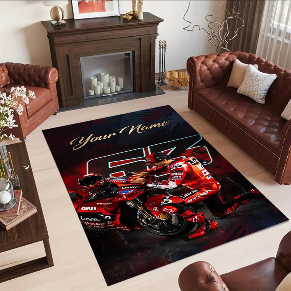 Pecco Bagnaia Customize Your Name Floor Mat Suitable For Bedrooms Decorate Room Game Room Outdoor Antislip Rug Decorate Offices Gift For Festivals