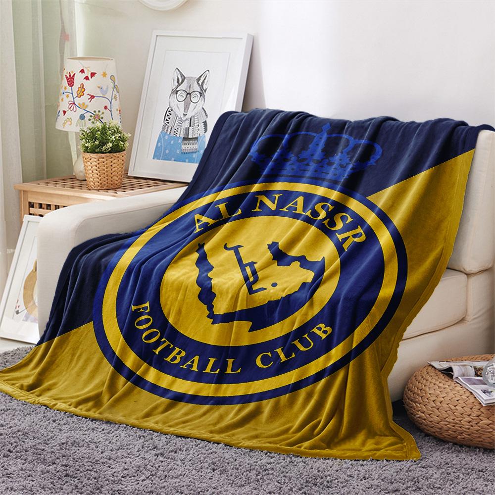 Al Nassr FC Print Flannel Blanket, High quality Comfortable for All Seasons, Home Decor, Warmth and Comfort