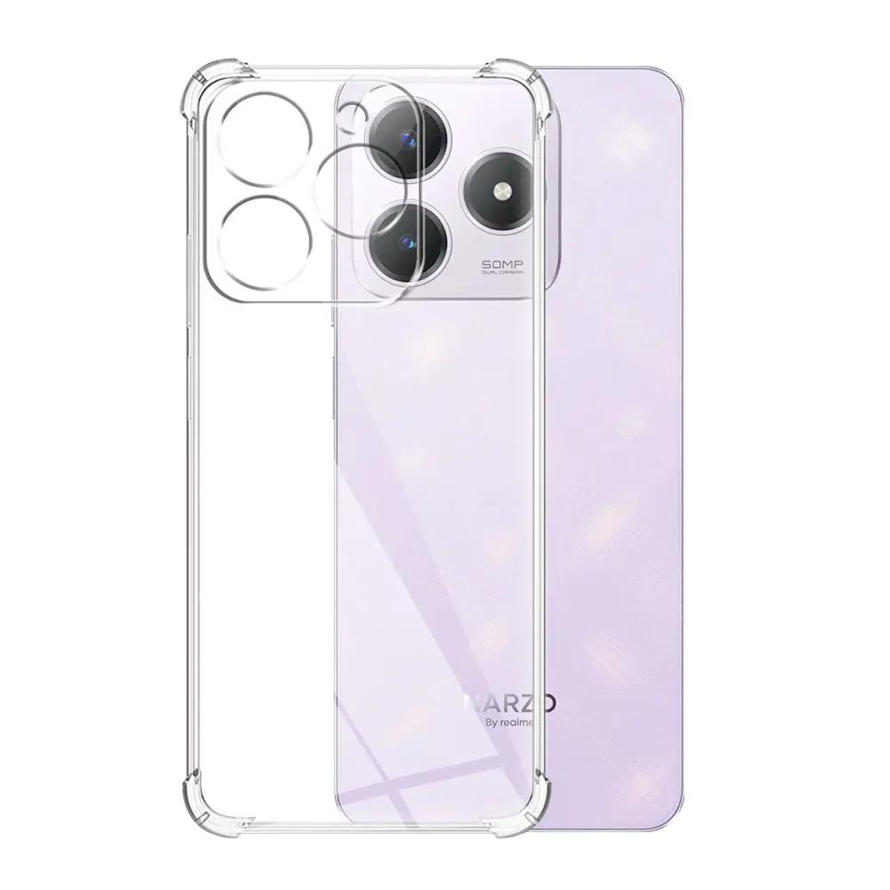 Для Realme C63 4G 5G чехол прозрачный силиконовый мягкий чехол для телефона Realme C61 C63 Narzo N63 прозрачный противоударный защитный чехол для задней панели
