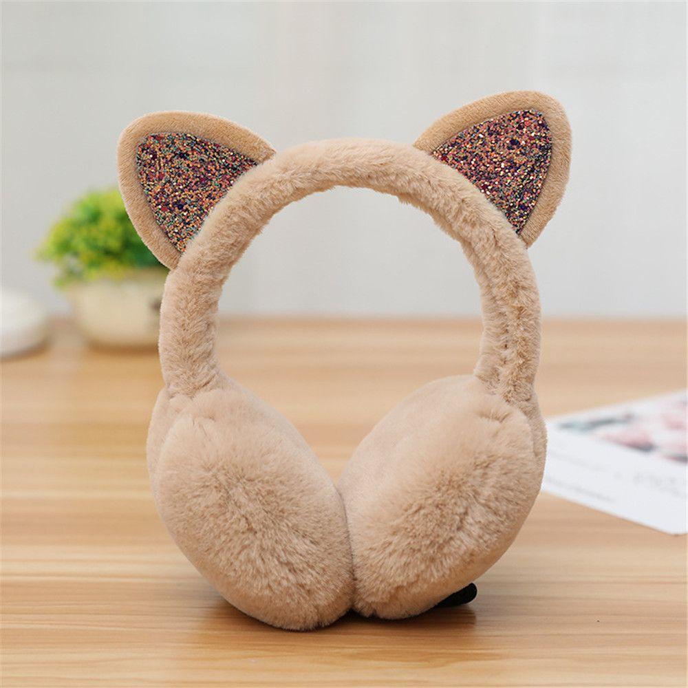 Headband Outdoor Earmuff Women Girls Ear Warmers for Cold Weather Cat Ears Winter Warm Earmuffs