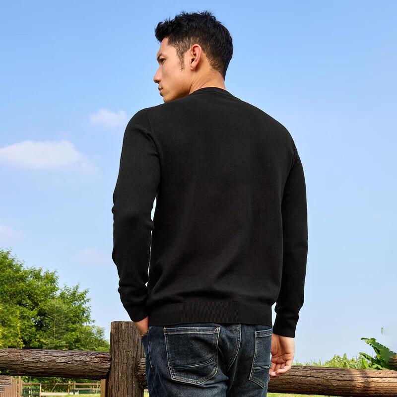 HLA Men's Business Casual Round Neck Pullover Sweater