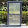 Aluminum Sash Window with Frame, Replacement Window for Home Basement Garage, Black Sliding Window with Bottom Slope, Commercial Upward Sliding Window