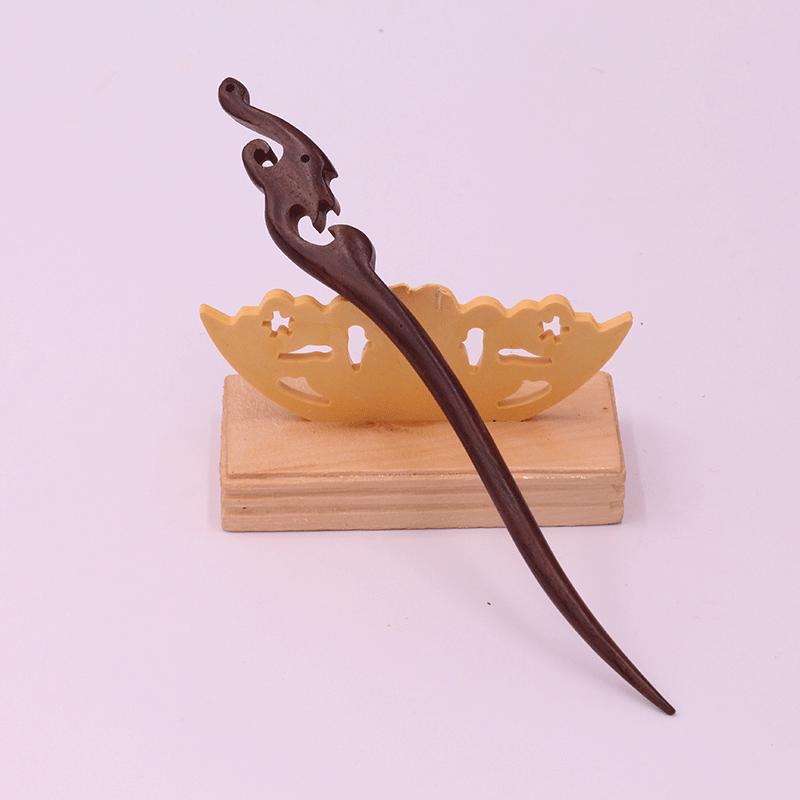 Hair Clasp Ladies Gift Wooden Vintage Ebony Accessories Guajacwood Hairpin