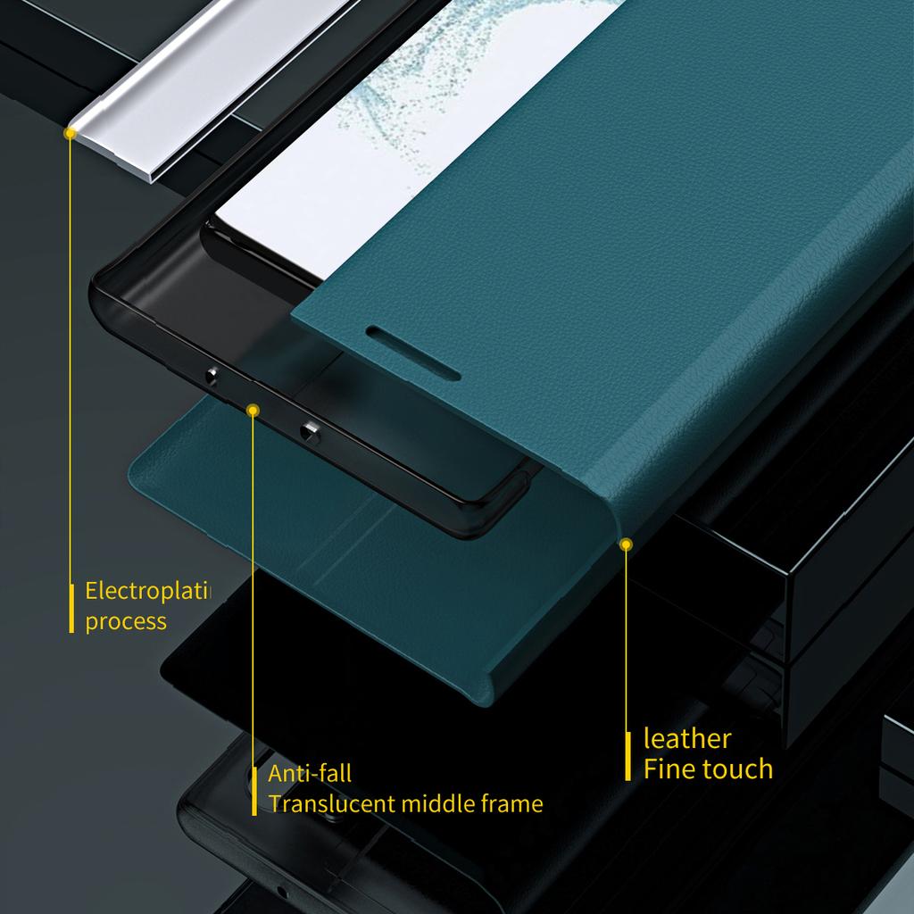 For iPhone Air Case Anti-Drop Leather Phone Cover with Stand