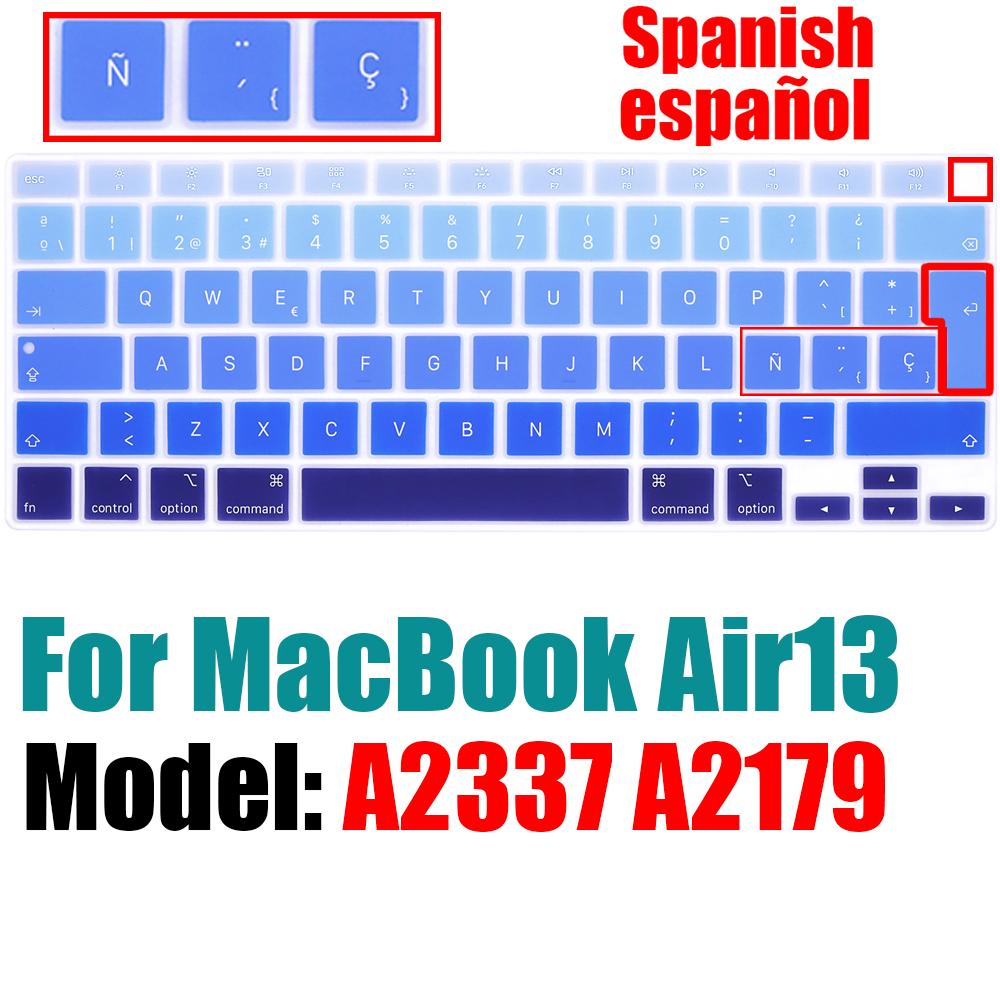 Чехол на испанскую клавиатуру для MacBook Air 13,6 15,3 дюйма A2681 A2941 A2337 M3 M2 M1 Pro14 "16" A2442 A2779 A2918 A2992 A2485 A2991