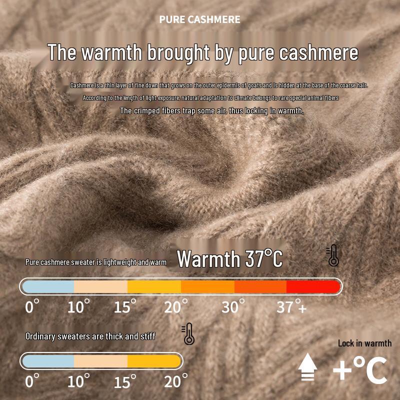 Мужской пуловер из чистого кашемира Hengyuanxiang