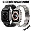 Luxury Stainless Steel Strap For Apple Watch Band Ultra 2 49mm 45mm 41mm 40mm 44mm Watch Strap Metal Bracelet For Iwatch Series 9 8 7 6 5
