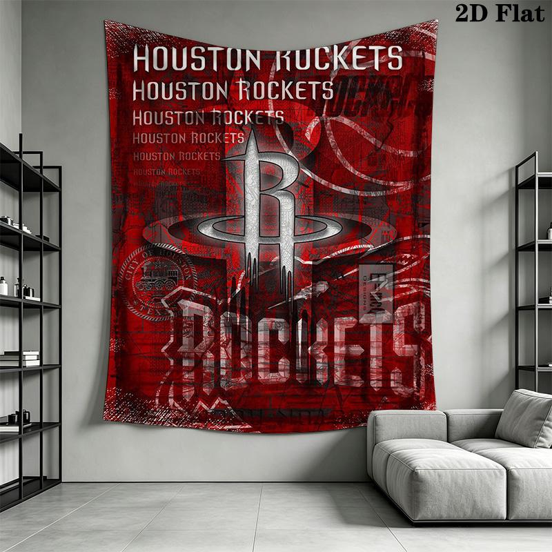Houston Rockets Logo Art Print Bedding 1 Duvet Cover 2 Pillowcase Without Core Soft And Comfortable Bedding Set Duvet Cover And Pillowcase