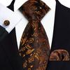 Floral Stripe Paisley Artistic Men's Tie, Pocket Square & Cufflinks Set - 2025 Edition