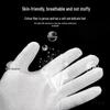 Unisex White Cotton Gloves for Beads and Driving - Breathable, Sweat-Resistant, Summer Wear