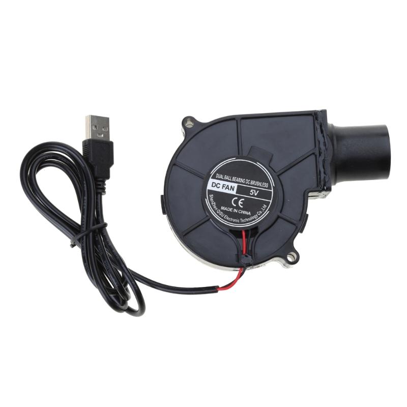 New 7530 7cm 5V USB Portable BBQ Fan 2600RPM 1.5W Power for Picnic Camping Air Turbo Blower Outdoor Activities