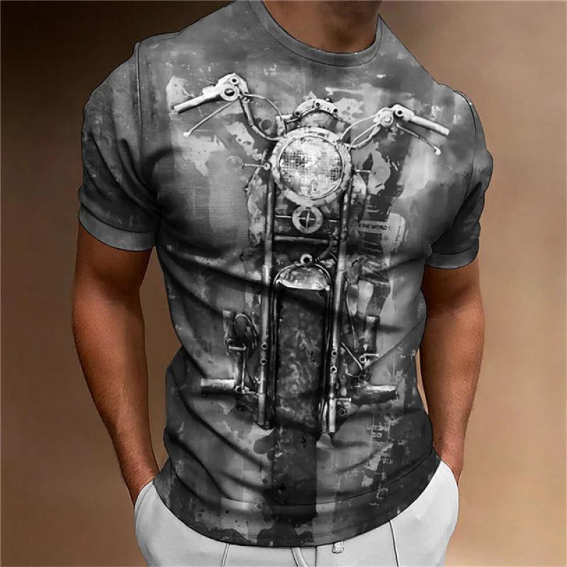 2023 Summer Trendy Men T-Shirt O-Neck Abstract Graphic Harajuku Short Sleeve 3D Print Casual Daily Tops Oversized Cheap Clothing
