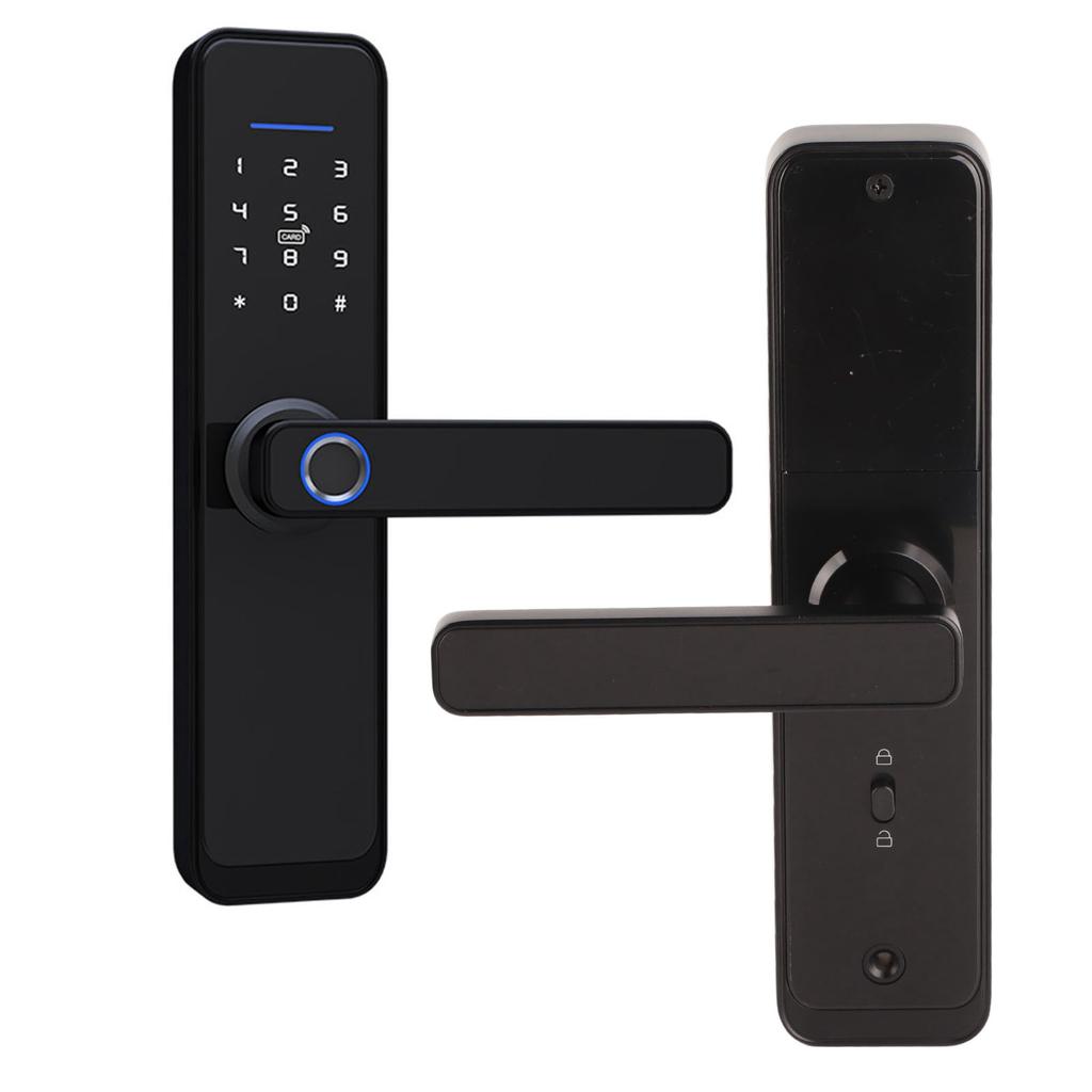 Электронный умный дверной замок, сенсорная клавиатура, пароль, IC-карта, отпечаток пальца, доступ к домашней безопасности
