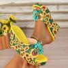 Fashion Women Sandals Outdoor Anti-slip Platform Big Size Designer Shoes Women 2025 Summer Hoof Heels PU Rome Sandals Sandalias De Mujer