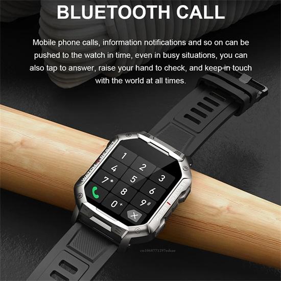 SACOSDING Apollo-03s Мужские умные часы с сенсорным экраном и Bluetooth-вызовом, 410 мАч, большой аккумулятор, пульсометр, Reloj, уличный браслет, водонепроницаемый