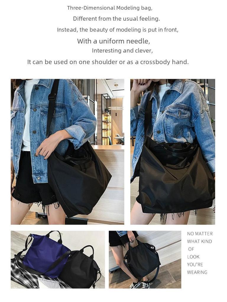 Большая вместительная модная дорожная сумка для йоги - повседневный однотонный рюкзак в студенческом стиле