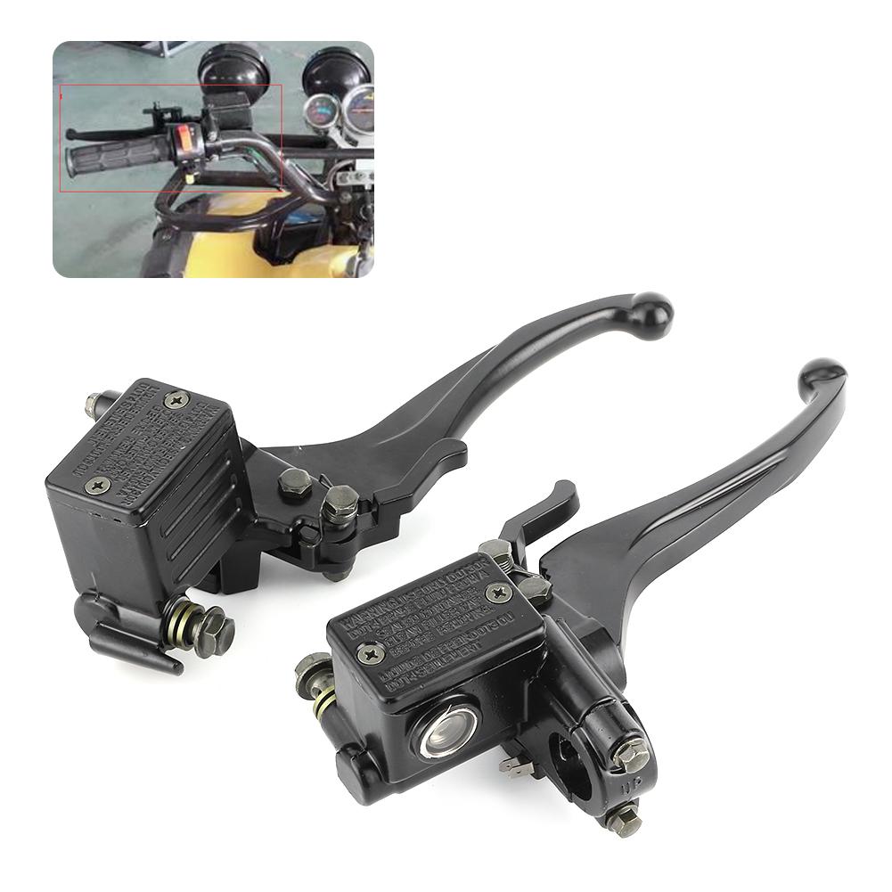 Pair of 22mm Hydraulic Clutch Left Right Upper Front Rear Brake Pump with Handle Parking Lock for 150cc 250cc ATV