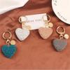 Pendant Rhinestone Interior Accessories Keys Holder Crystal Keyring Key Ring Love Heart Keychain