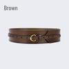 Women's Wide Leather Waist-Slimming Belt – Stylish Outerwear Accessory for Shirts and Dresses.
