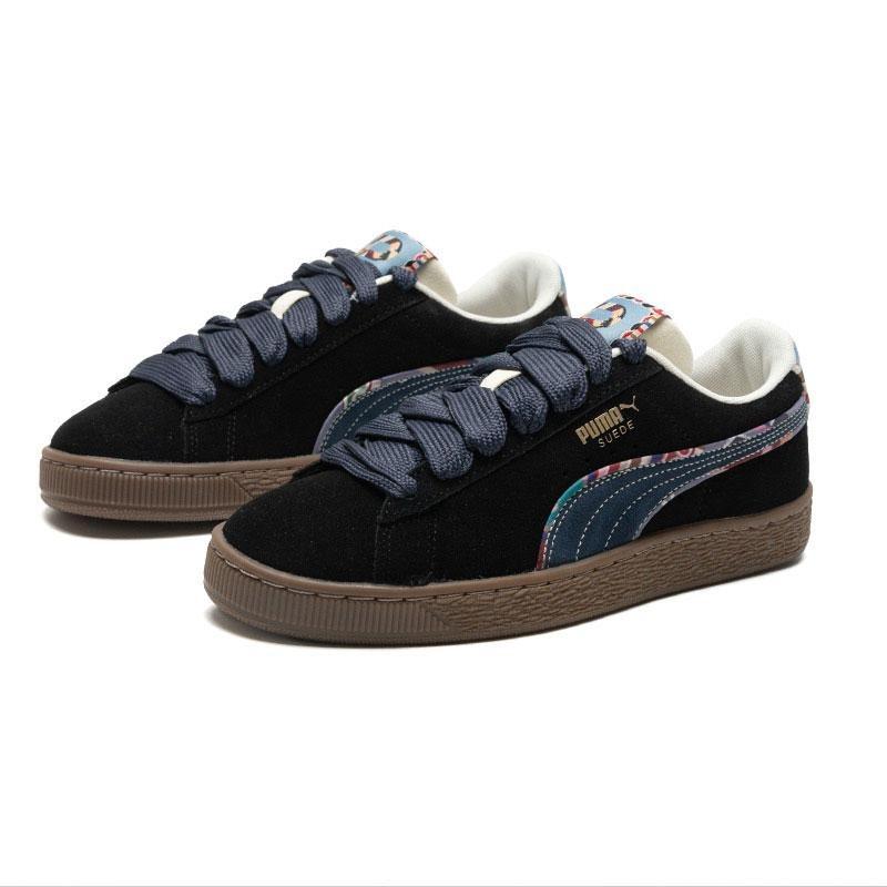 Puma Замшевые унисекс низкие кеды для скейтбординга черные 399021-01