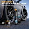 Портативный беспроводной воздушный компрессор для автомобильных шин - Автомобильный электрический воздушный насос быстрой накачки для велосипеда, мотоцикла, 150 фунтов на кв. дюйм