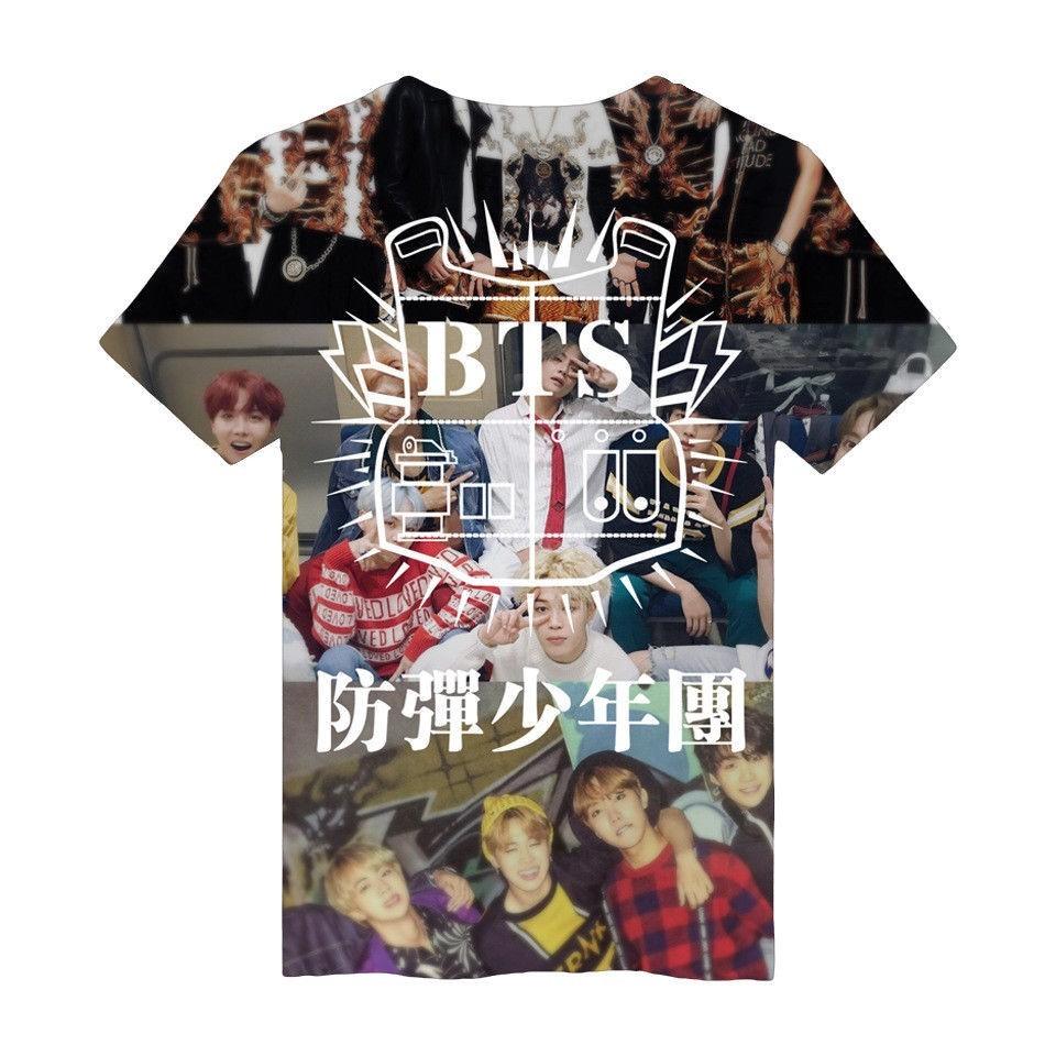 Высококачественная K-pop футболка BTS 3D Bangtan Boys Love Yourself с коротким рукавом