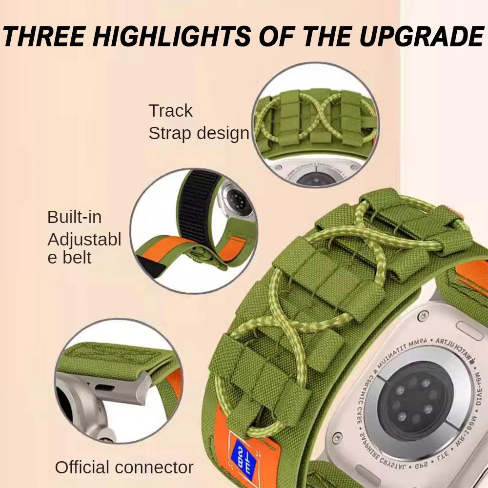 Нейлоновый ремешок с петлей Alpine для Apple Watch Ultra 2, 49 мм, ремешок 42 мм, 44 мм, спортивный браслет для iWatch Series 9, 8, 7, 45 мм, 6, 5, 4 se Correa