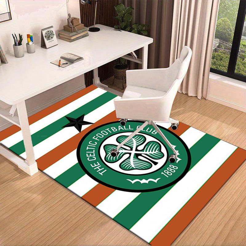 Cel-tic Football Club Crest Printed Area Rug for Office, Chair Rug, Decorative Carpet Floor Mat, Large Size Fan gifts Christmas gifts