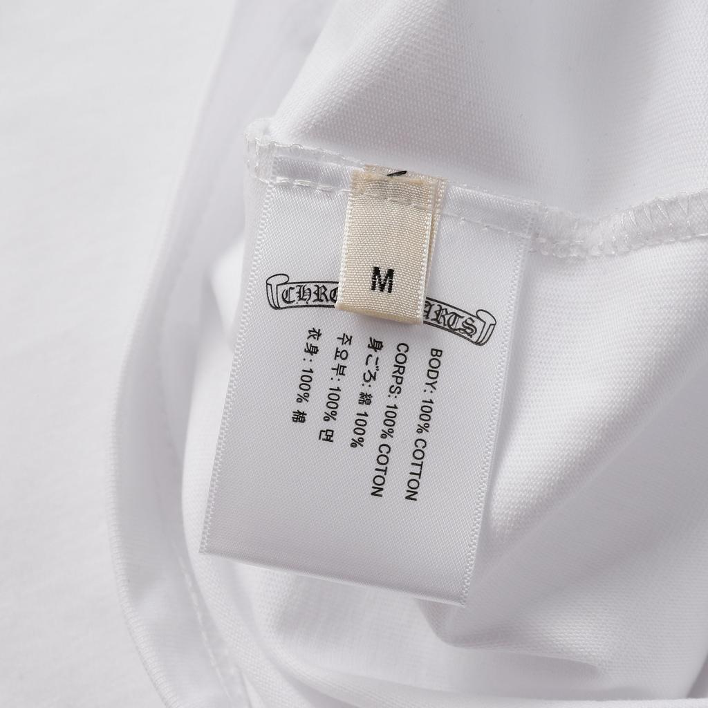 9989 CHROME HEARTS 2025 Летняя новая высококачественная хлопковая футболка с круглым вырезом, свободная, большого размера, для мужчин и женщин, парная футболка