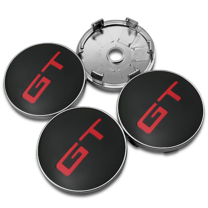 AADR1 4PCS 56+60MM GT Emblem Car Badge Wheel Center Hub Caps Sticker Rim Cover For Kia GT Ceed Rio Sportage Picanto K5 Optima Forte