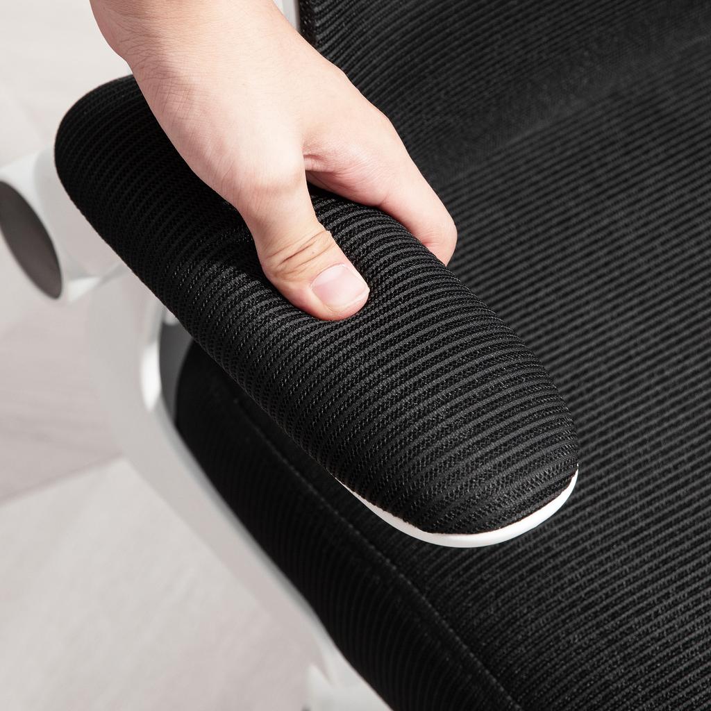 Swivel Office Chair with Adjustable Headrest and Height, Flip-Up Armrests and Tilt, Black