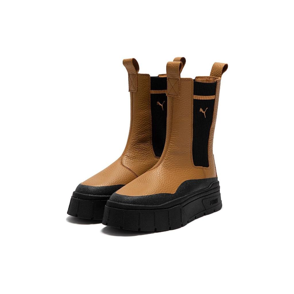Puma Mayze Stack Chelsea Boot Desert Tan Женские кроссовки Коричневые 386742-01