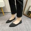 Fashion 2024 Fashion Slip On Loafers Breathable Stretch Ballet Shallow Flats Women Soft Bottom Pointed Toe Boat Shoes Plus Size 43