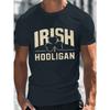 Мужская футболка Shamrock IRISH HOOLIGAN с графическим принтом | Летние футболки с коротким рукавом | Модные повседневные топы для высоких и крупных мужчин