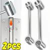 Double Head Hinge Gap Adjusting Tool Labor Saving Repair Wrench for Door Cabinet Furniture Home Use with Round Bolt Hand Tools