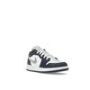 Air Jordan 1 Low GS Midnight Navy Wolf Grey Kids Sneakers White 553560-141
