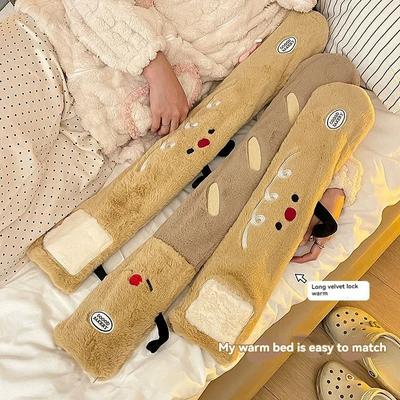 Сумка для грелок длиной 76 см/56 см, милый съемный чехол с рисунком из мультфильма, удлиненная резиновая грелка для талии, грелка для рук и ног