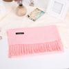 Solid Color Scarf For Women In Winter Thickened And Warm Versatile For Students Single Color Tassel Imitation Cashmere Scarf Shawl