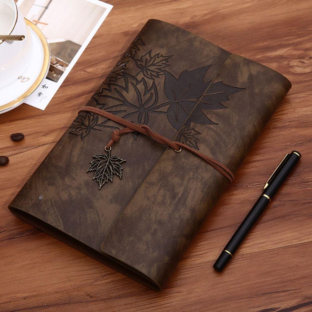 Kraft Paper PU Leather Kraft Notebook A7/A6/A5 Spiral Notebook Journal Diary