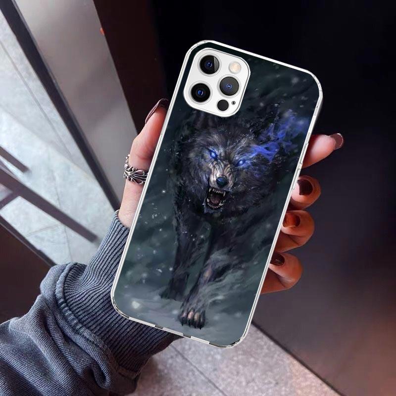 Злой Зверь Волк Свирепый Чехол для Телефона Для iPhone 17 Air 16 15 Pro Max 14 Plus 13 Mini 12 11 Чехол 7 8 SE Силиконовая Оболочка Печать Fund