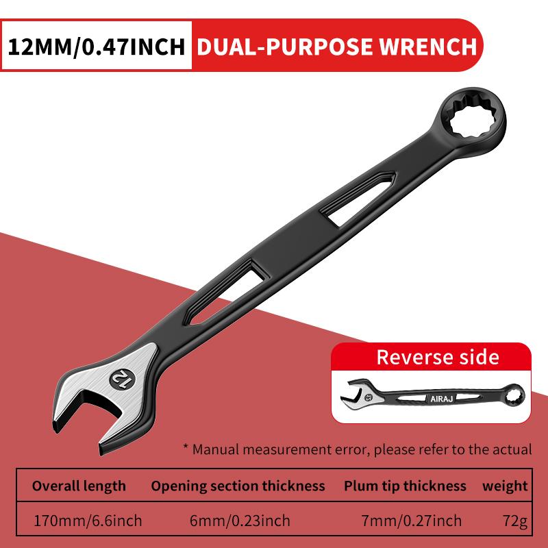 Dual-Ended Wrench, Ratchet Wrench, Industrial Grade, Hardware Tool, Auto Repair Universal Wrench